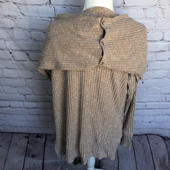 Evy’s Tree Sweater Jessica in Oatmeal Luxury Wrap Sweater Size Large / XL - Picture 13 of 14